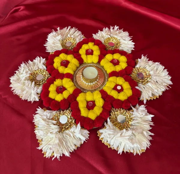 Flower gajra rangoli