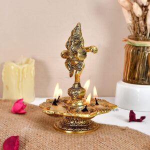 Metal dancing ganesha diya stand (1 PIECE)