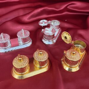 Metal box kumkum holder