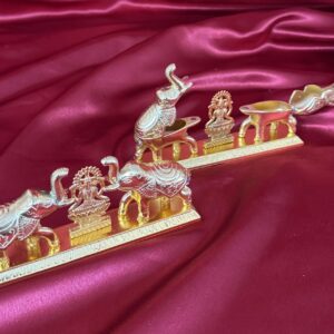Metal elephant kumkum holder