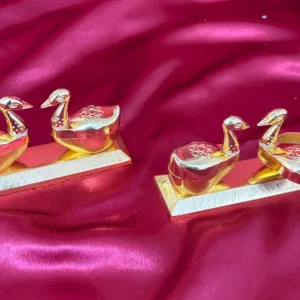 metal swan kumkum holder