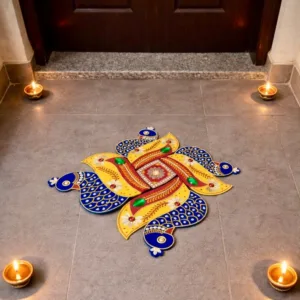 swastik peacock rangoli