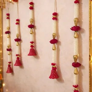 Pink mogra hangings (set of 5 pcs)