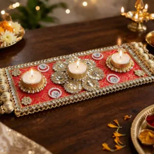 Royal red traditional table decor mat
