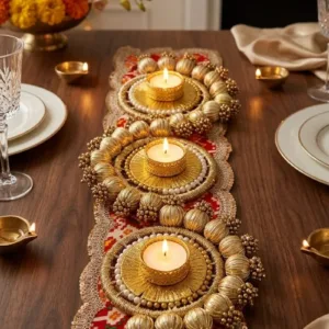 Traditional patola print table runner
