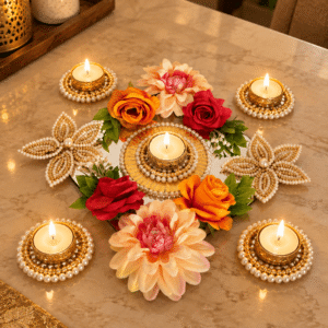 floral decorative rangoli