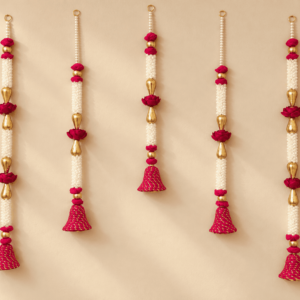 Pink mogra hangings (set of 5 pcs)
