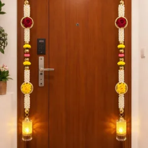 Exclusive metal crystal lantern hangings (pair)