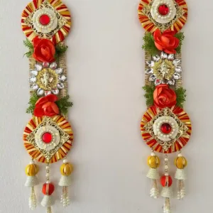 yellow & orange ganesha hanging (pair)