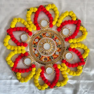 Lotus pompom rangoli