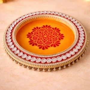 Wooden Resin puja Thali