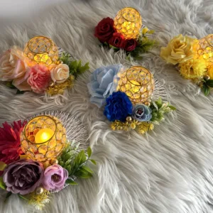 Floral tealight holder (1 piece)