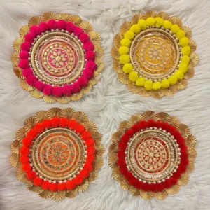 Decorative gota patti mat
