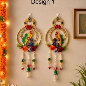 Peacock hangings (pair)