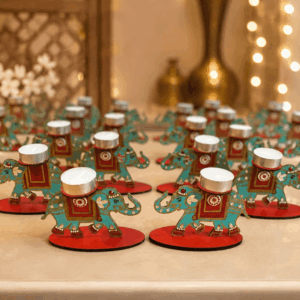 Decorative Elephant Tealight Holder (pair)