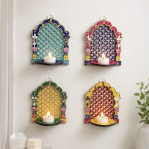 Royal Jali Jharokha Tealight Holder (set of 4 pieces)