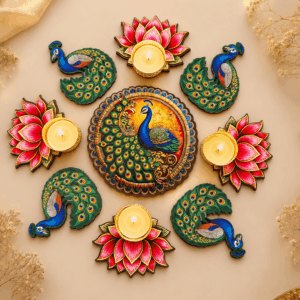 Lotus Peacock Rangoli Hamper