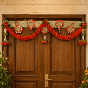 Festive Orange Floral Toran
