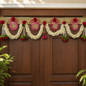 Pink Floral Festive Toran (40 inch)