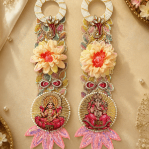 Floral Lakshmi Ganesh Shubh Labh