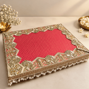 Floral Lace Puja Chowki