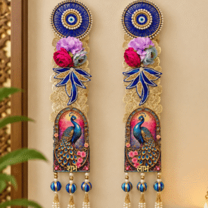 Floral Peacock Shubh Labh Hanging